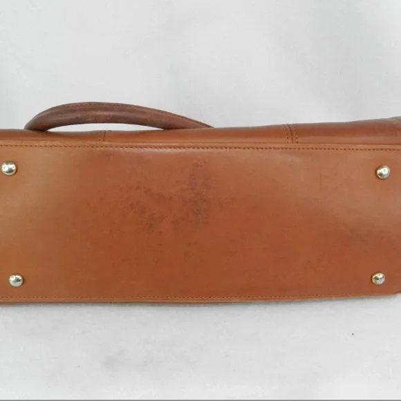 Coach Vintage 9871 Beaumont Doctor Satchel Bag British Tan Leather made in USA - Picture 8 of 8